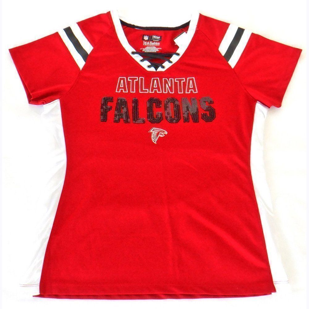 NFL Atlanta Falcons w/sequins lace-up shirt
